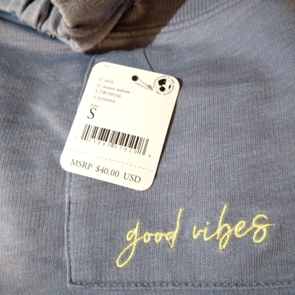 Free People Cozy Girl Distressed Drawstring Shorts Ceramic Seafoam Blue S ~ NWT - Picture 5 of 6